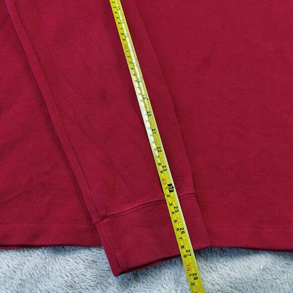 VTG Polo Ralph Lauren Quarter Zip Sweater Men's XL Red Winter Classic Fit FLAW - Picture 7 of 7